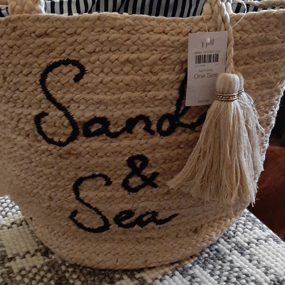 J.Jill woven tote bag - Picture 1 of 8